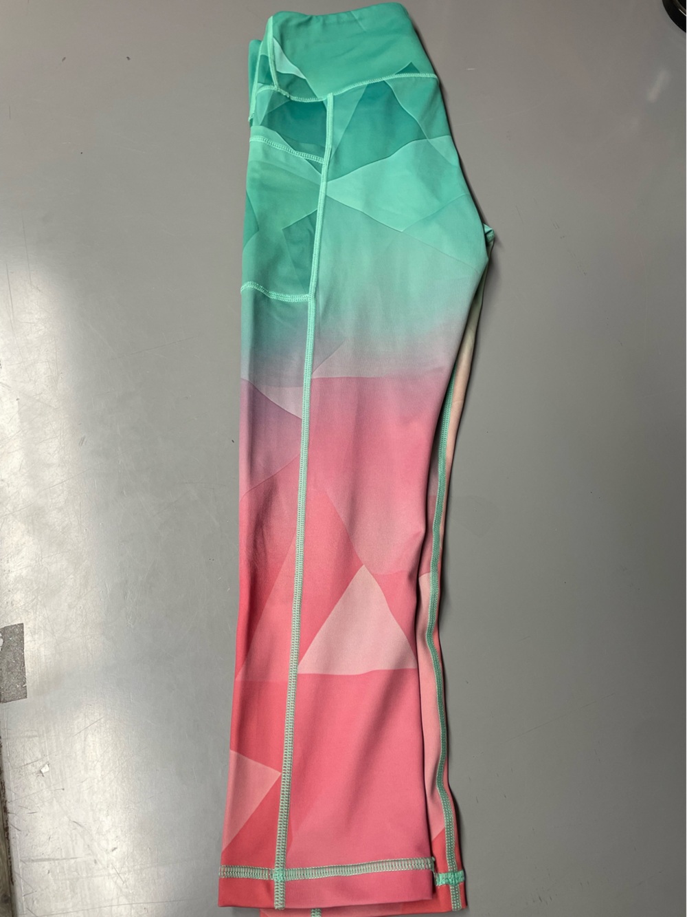 Constantly Varied Gear Pink and Mint Green Ombre Capri Leggings XS
